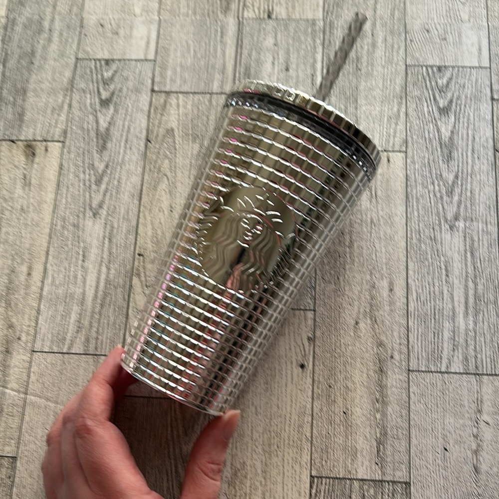 Starbucks silver grid 16oz 2023
